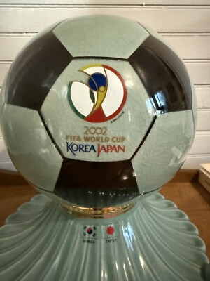 2002 FIFA World Cup Ceramic Soccer Ball Figurine Japan RARE See