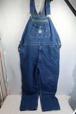 Liberty Farm Carpenter's Denim JEAN Bib Overalls Coveralls Sz 44X29 Distressed