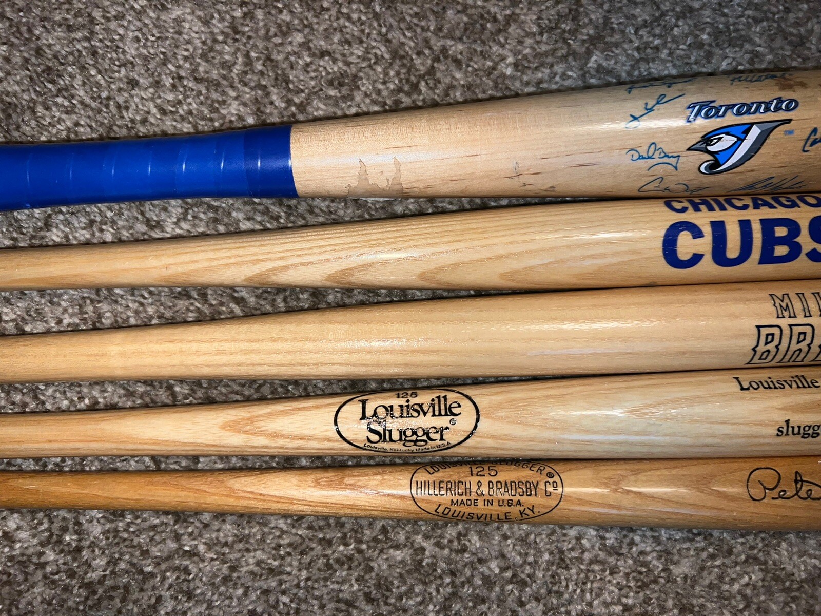 Vintage Souvenir Lot of 6 MLB Mini Baseball Bats Brewers,Blue Jays, Pete Rose eBay