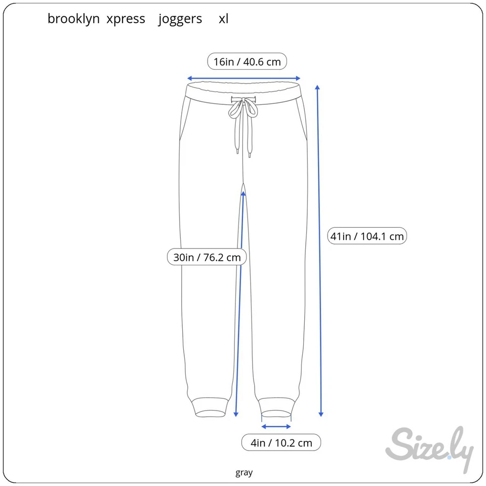 Brooklyn Xpress gray joggers men XL cotton polyester made in India - Image 2 of 4