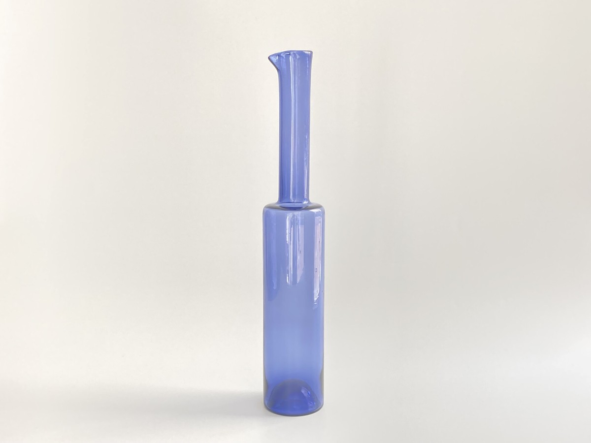 Nanny Still Vase or Bottle blue Mid Century Riihimaen Lasi Oy 