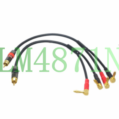 RCA phono Plug to banana 90° Audio Amplifier Receiver Speaker DIY Canare L-2T2S
