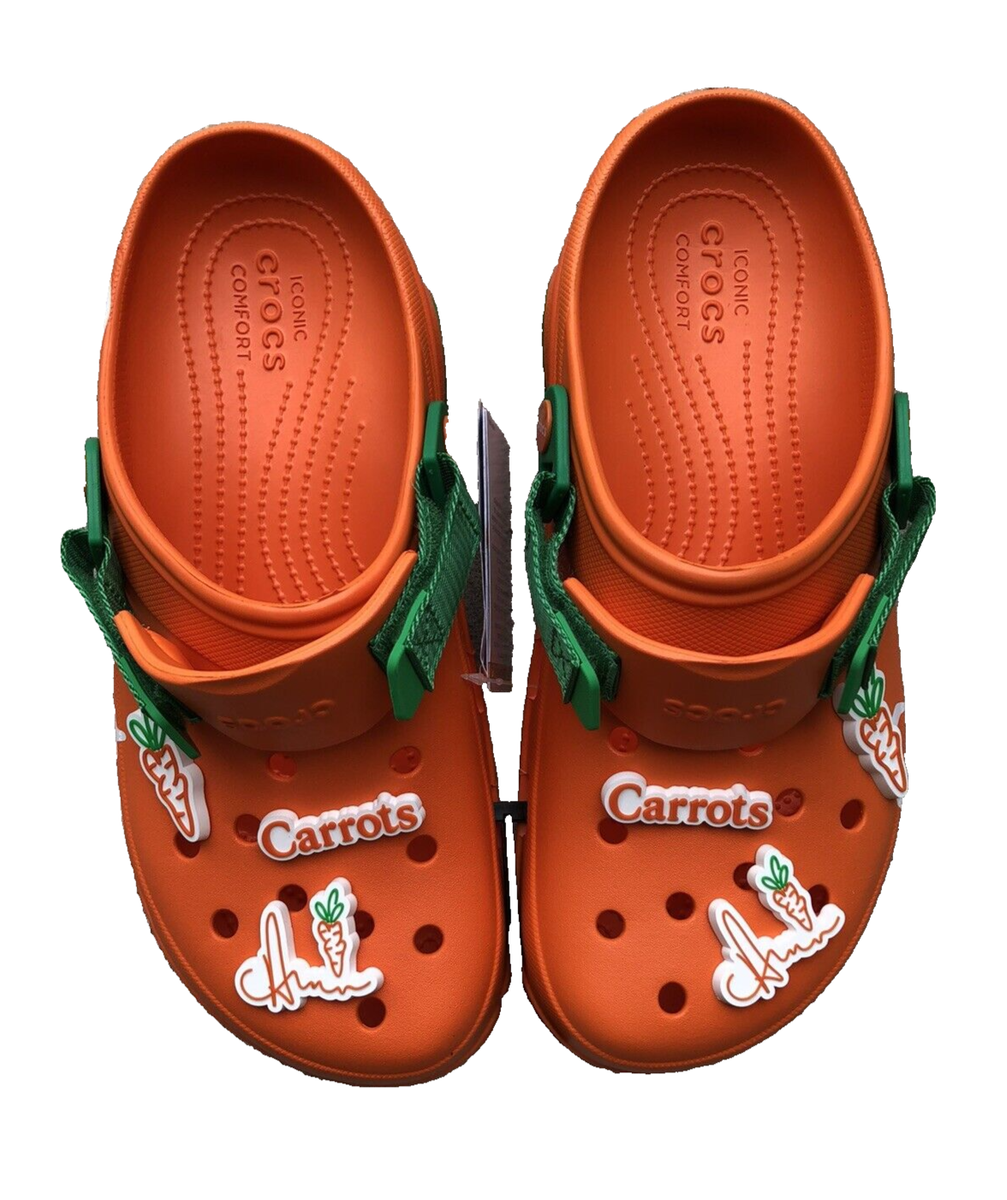 Crocs Carrots Classic All Terrain Orange Green Clog 207266-810