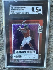 2021 CHRONICLES CONTENDERS OPTIC PURPLE VELOCITY /16 XANDER BOGAERTS SGC 9.5