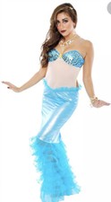 Women  s Sparkling Mermaid Costume- Turquiose