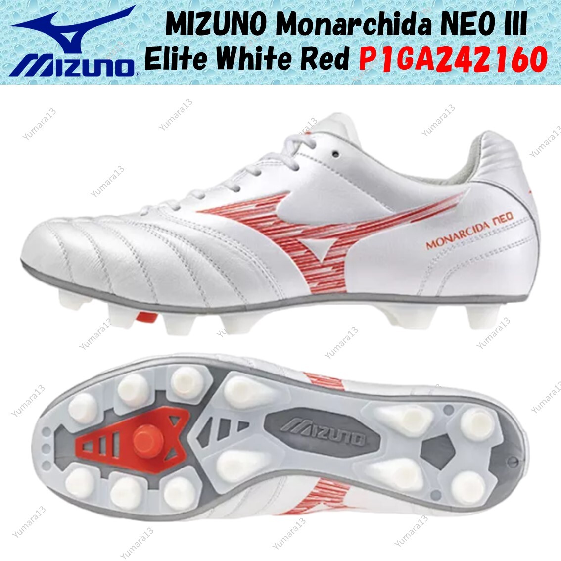MIZUNO Monarchida NEO III Elite White Red P1GA242160 Men