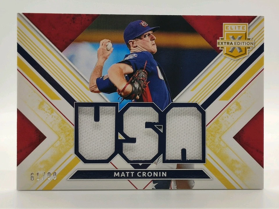 2019 Panini Elite Extra Edition Matt Cronin USA Game Used Jersey 10/99 - Image 2 of 3