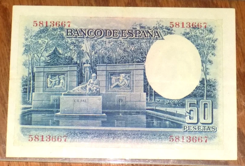 Spain 50 Pesetas Madrid Pick#88 1935 PCGS 40 PPQ XF Spanish Banknote Espana Note - Image 4 of 4