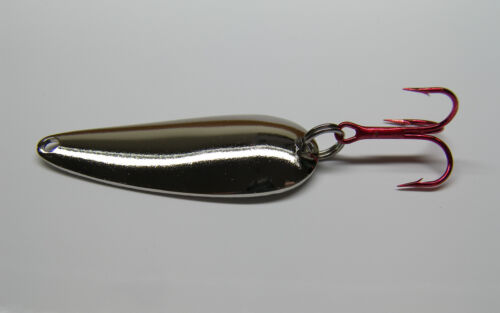 SILVER SPOON SALMON TROUT STEELHEAD LURE JIG SPINNER  - Picture 1 of 4