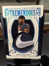 2025 Panini National Treasures - Tremendous Nico Collins Nike Swoosh Patch 2/2