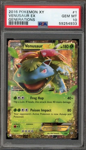 2016 POKEMON XY GENERATIONS #1 VENUSAUR EX PSA 10 POP 65!