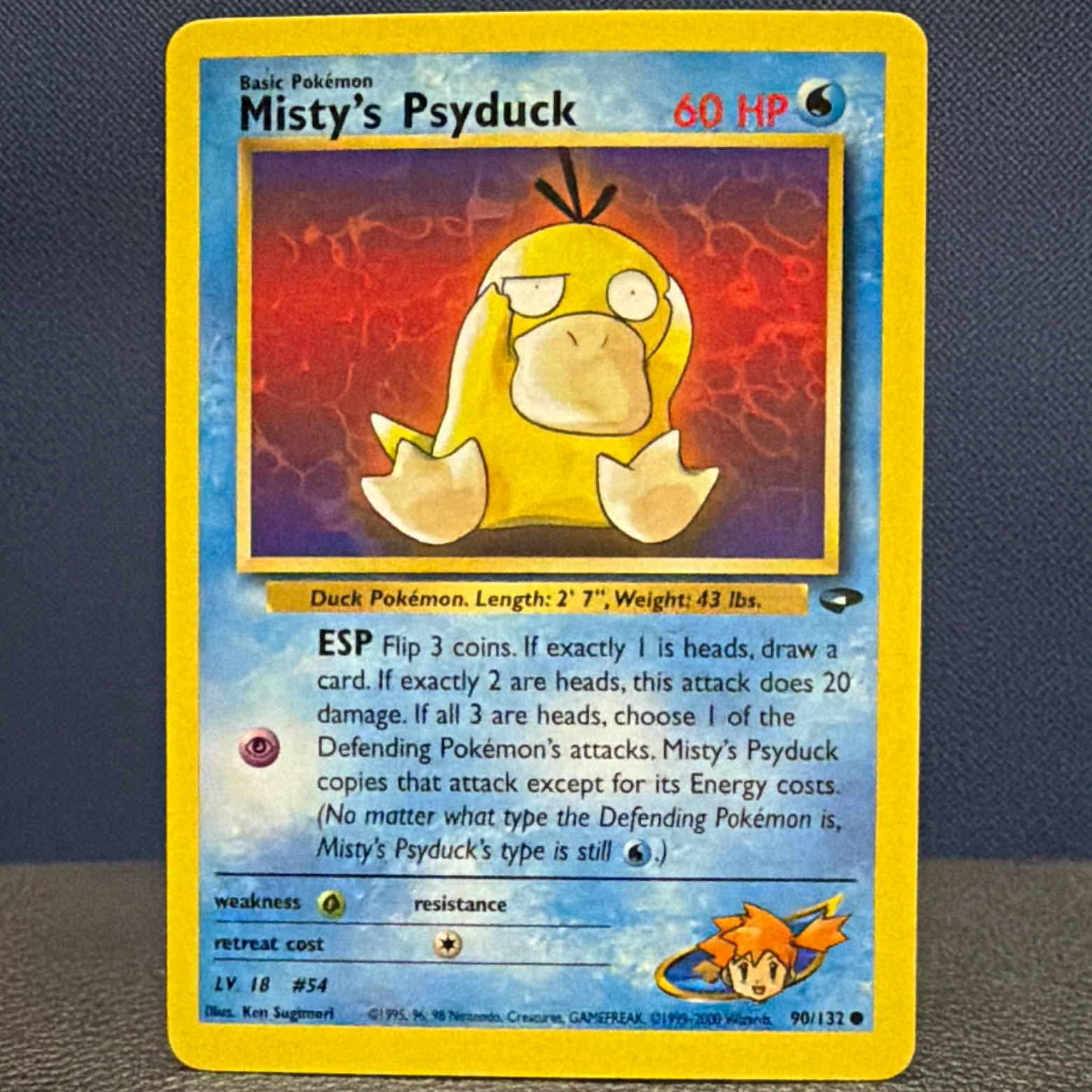 Pokemon Misty's Psyduck 90/132 Gym Challenge Regular Unlimited WOTC 2000 LP