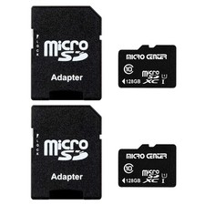 128GB MicroSDXC Class 10 Memory Card with Adapter - Fast 80MB/s UHS-I, 2 Pack fo