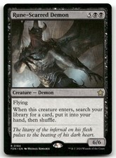 Rune-Scarred Demon MTG Foundations 184 Rare NM