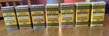 Lot Of 7 Vintage Antique/ Dietzgen Drawing Ink Bottles W/ Original Boxes 
