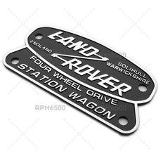 Für Land Rover Station Wagon Solihull Metall-Abzeichen für Heckklappe 14.5*7.8cm