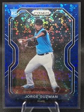 2021 Panini Prizm Baseball #27 Jorge Guzman Blue Donut Circles Prizm RC /199