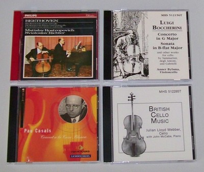 Classical ~ Cello 4 CD Lot: Pau Casals, Anner Bylsma, J.Webber, M. Rostropovich