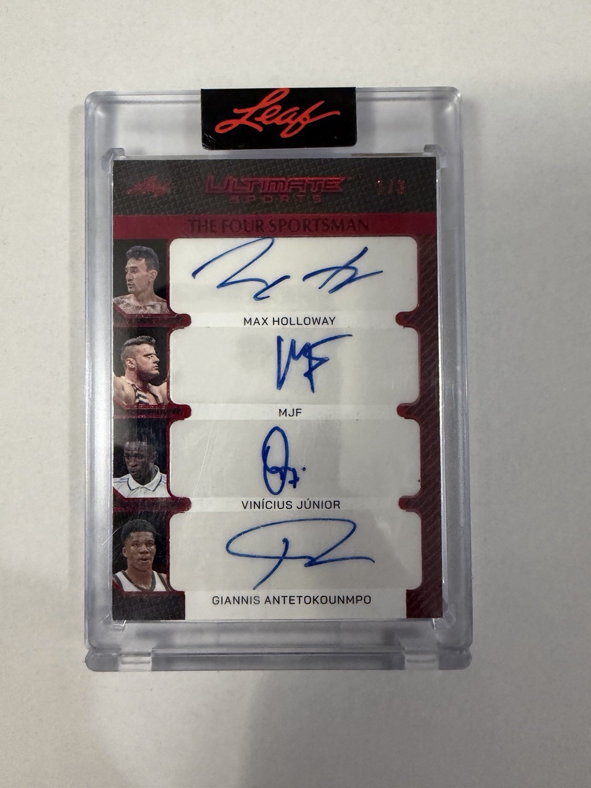 2024 Leaf Ult. Sports Four Sportsman Auto- Holloway/MJF/Vinicius/Giannis Rare1/3