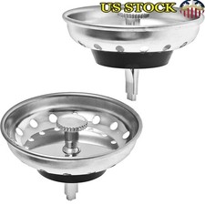 Kitchen Sink Strainer Stopper Combo Set Durable Drain Catcher Easy Install New