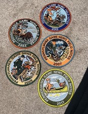 Lot Of 5 PA Game News Field Notes 4” Patches 2004-05, 07, 12, 13.