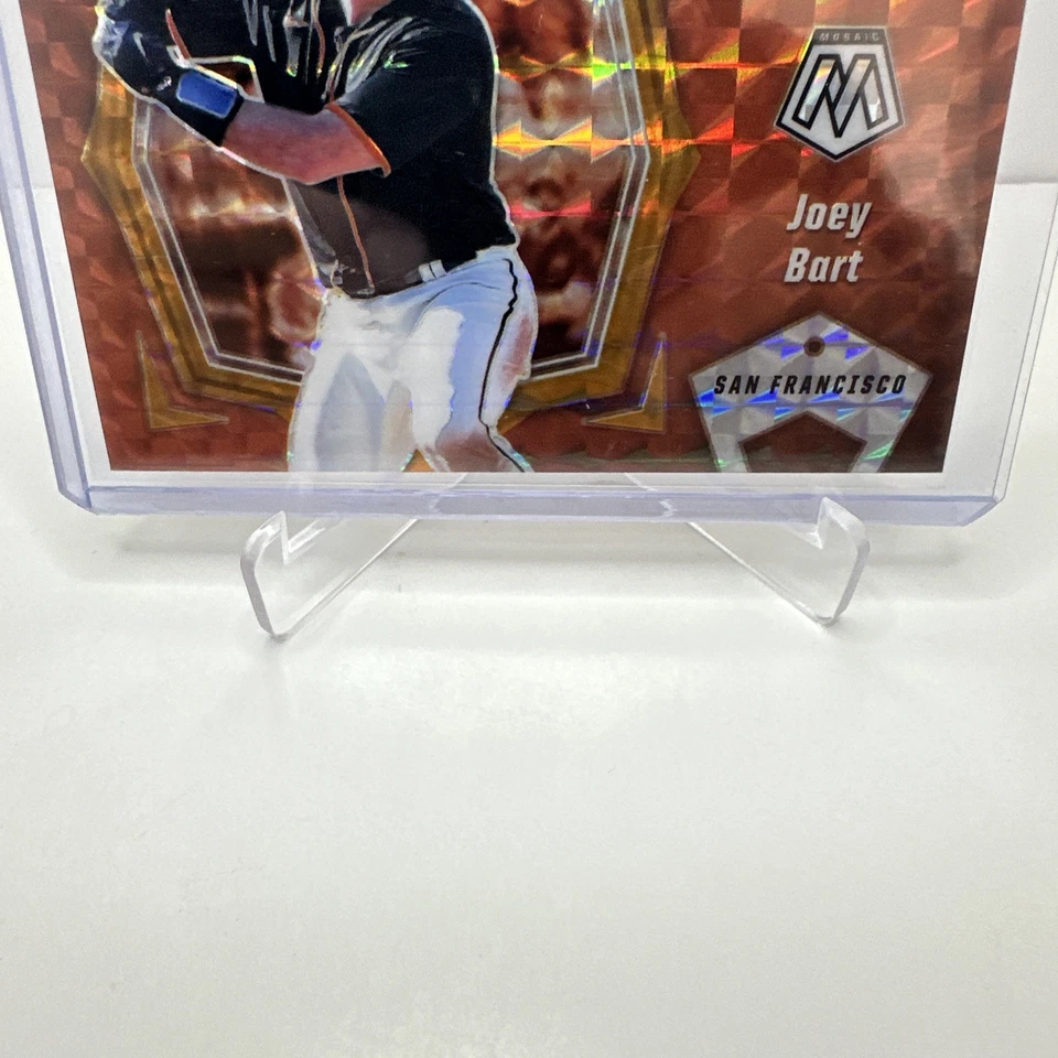 2021 Panini Mosaic Joey Bart -Debuts Reactive Orange Mosaic /99 - Image 3 of 4