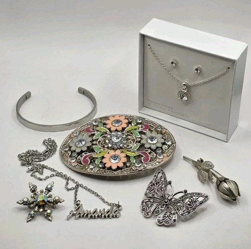 Vintage to Now Silver Tone Costume Jewelry Lot