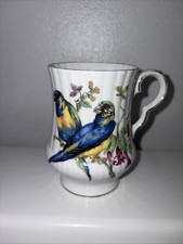 Vintage Royal Windsor Fine Bonechina Mug A Hand Painted Designed of Parrot Bird