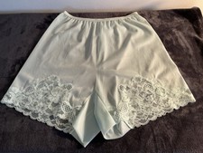 Vintage 1950's VANITY FAIR Tricot Sheer Aqua Green Panties Wide Gusset Sz 5