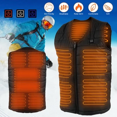 MARKENLOS Winter Heizweste Beheizbare Heizjacke Beheizte Wärmeweste für Damen Herren Weste