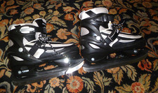 Boys Youth Lake Placid Black/gray Ice Skates 4 adjustable sizes youth 5-8 
