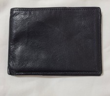 Rolfs Cowhide Leather Bi-fold Wallet Mens Size 3"x4.5" Black ID CC Holder Money