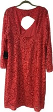 Marina Size 22 Jump Apparel Coral Lace Sequined Formal Made in the USA New.