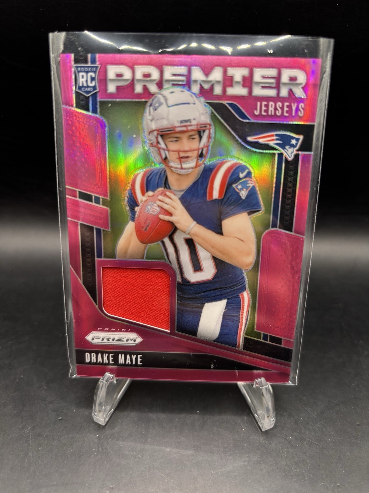 2024 Prizm Drake Maye Premier Jerseys RC Pink Rookie #PJ-DME Patriots