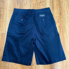 Polo Ralph Lauren Boys Navy Blue Chino Shorts Sz 16 Cotton Twill School Uniform