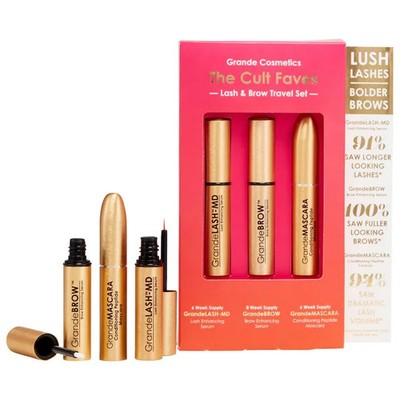 Grande Cosmetics Lash & Brow Serum Set | Mini Cult Faves Travel-Size Growth Kit