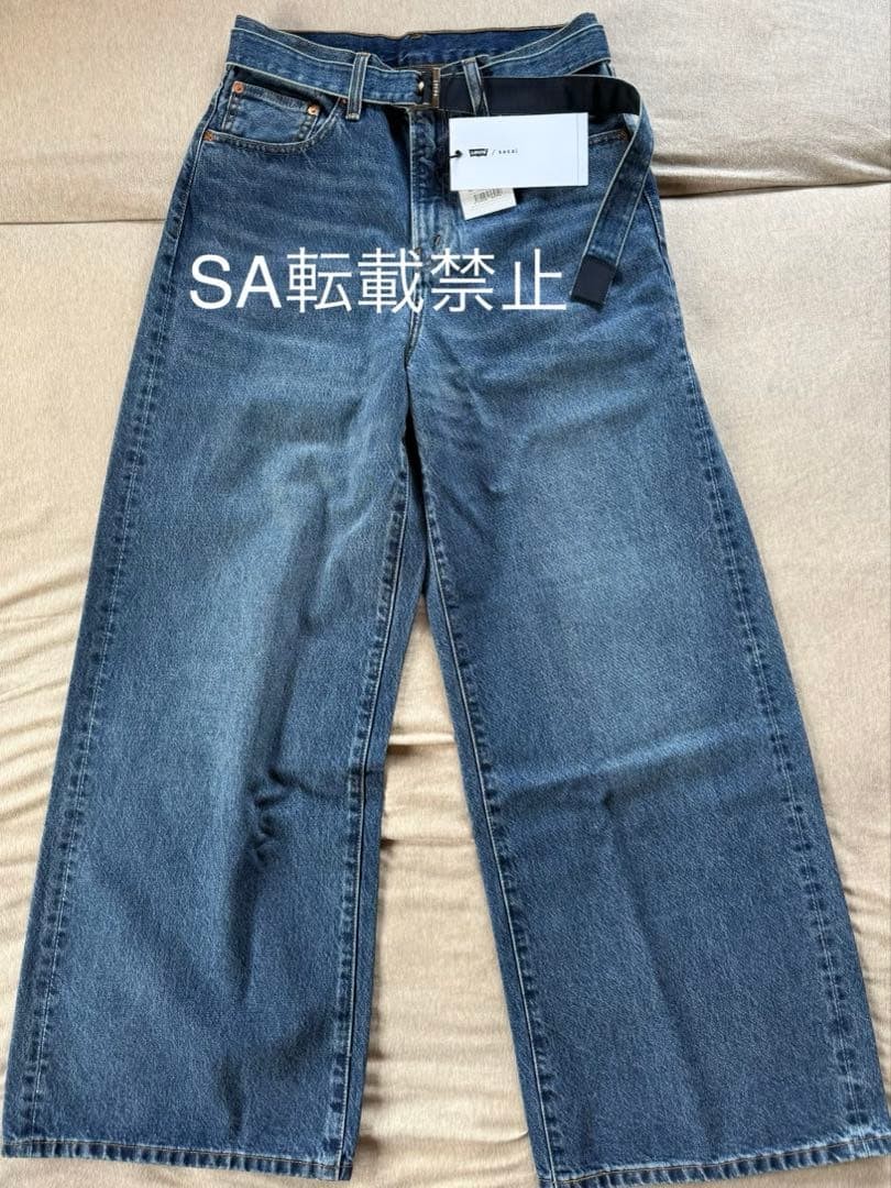 USED 4NEW SACAI X LEVI'S:registered: MEN'S BLUE DENIM JEANS UNUSED thumbnail 6