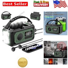 12000Mah Emergency Weather Radio Hand Crank Radio Solar Radio Portable AM/FM....