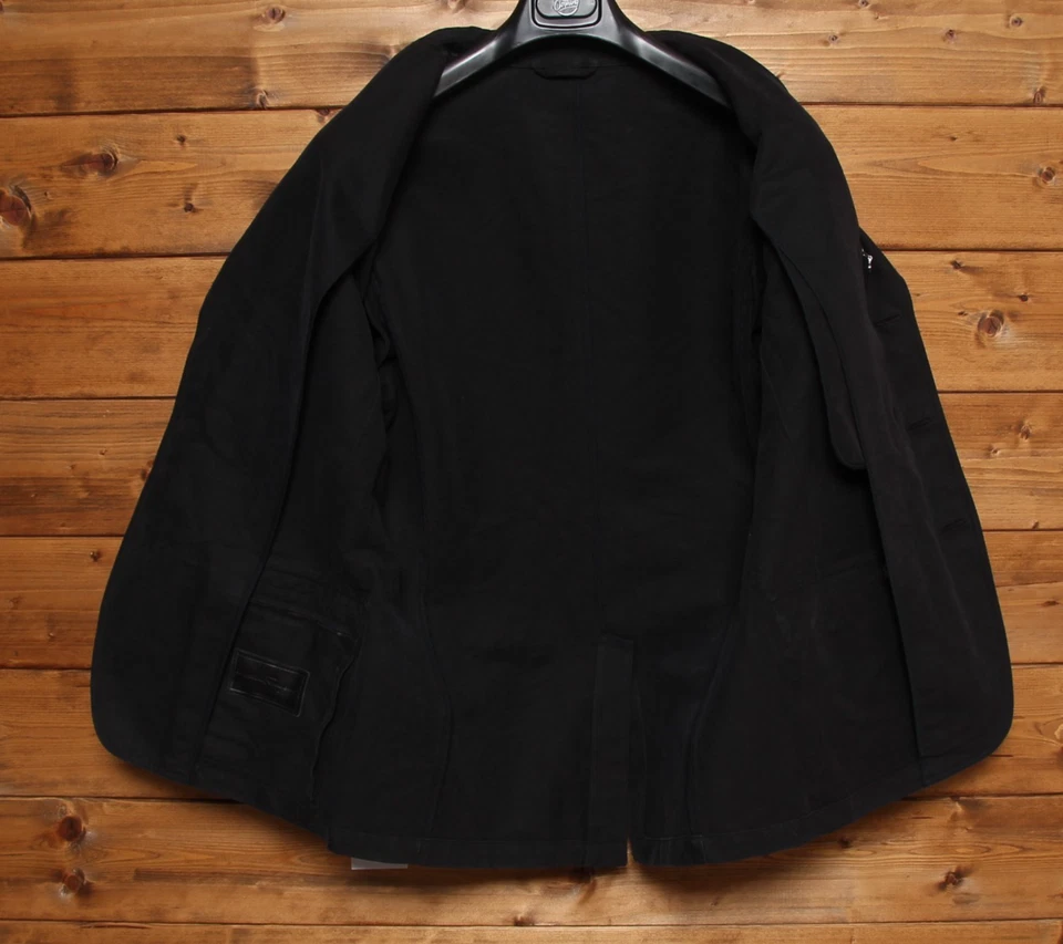 Giacca Vintage SALVATORE FERRAGAMO 63512 Noir Taille 50 Coton Usato - Photo 3/4
