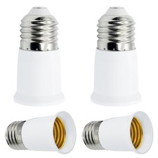 4 Pack E26 Socket Extender, 3CM/1.2 Inch E26 Light Bulb Extension Socket, Lam...