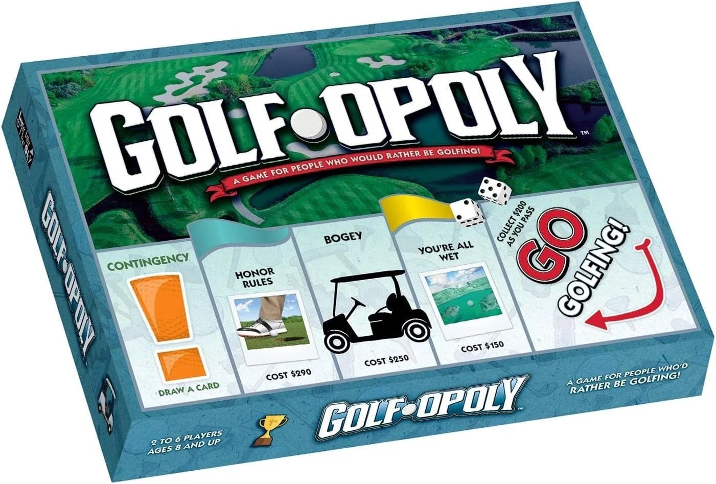 Golf-Opoly (Golf Monopoly) Trading Family Board Game 8+ Golf Lovers Gift