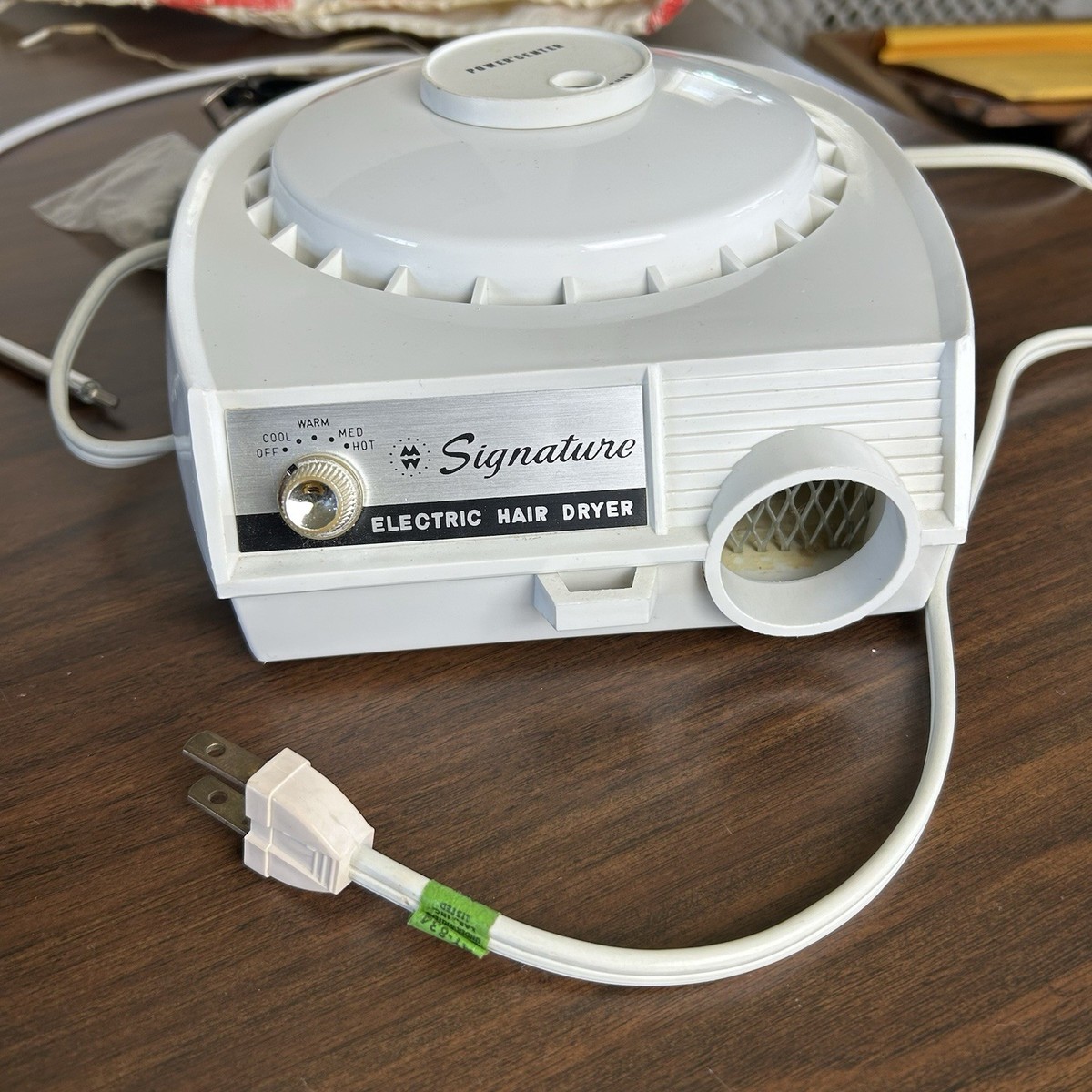Vintage Signature Portable Electric Hair Dryer With Hat Box