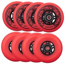 8-Pack Inline Skate Replacement Wheels 85A Outdoor Asphalt Formula 80mm Red