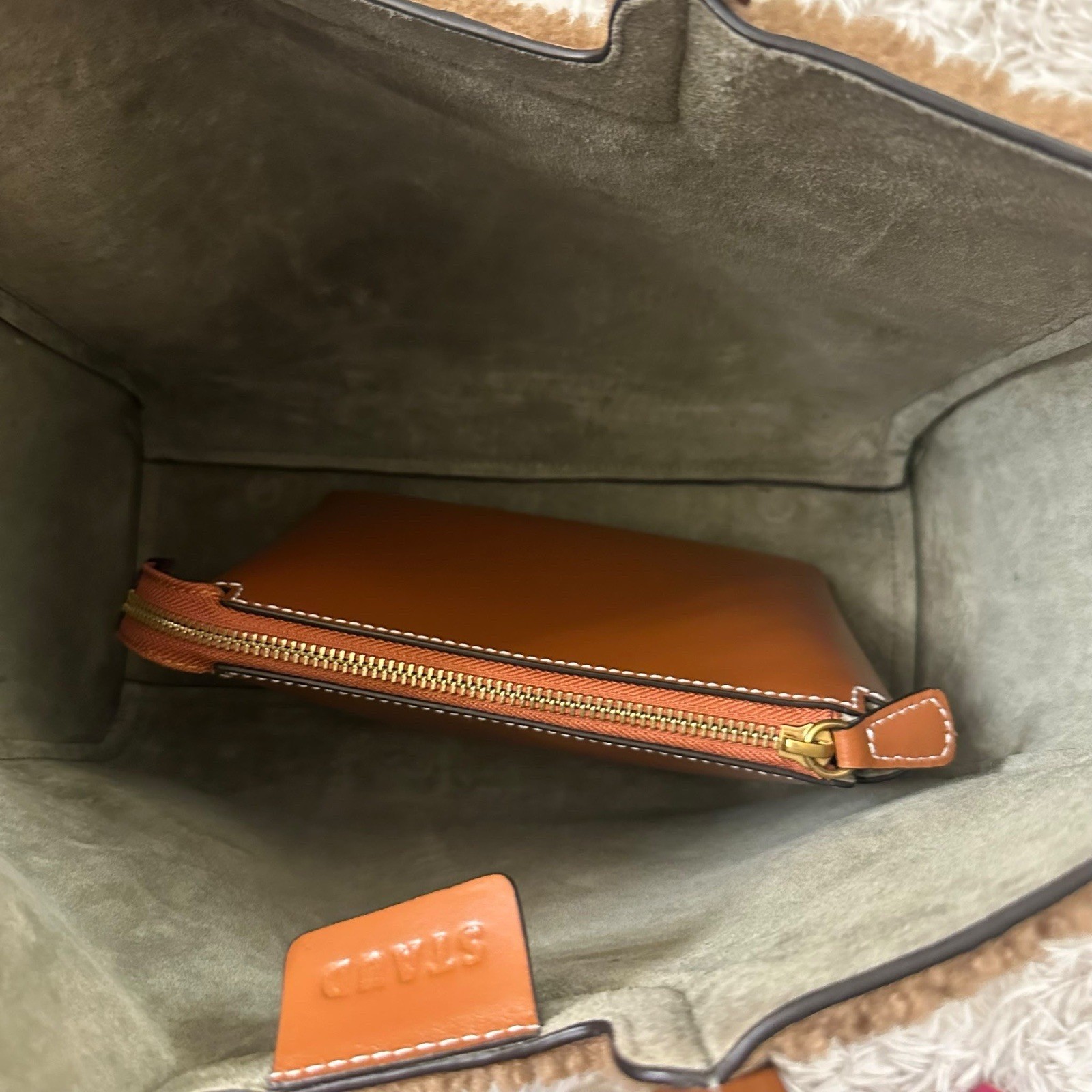 Staud Shearling Top Handle Large Bag — image 12