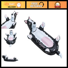Inflatable Black Dog Pool Float - Summer Fun for Teens, Adults Pets