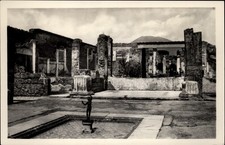 RPPC House of the Dancing Faun Pompeii Italy vintage postcard d360