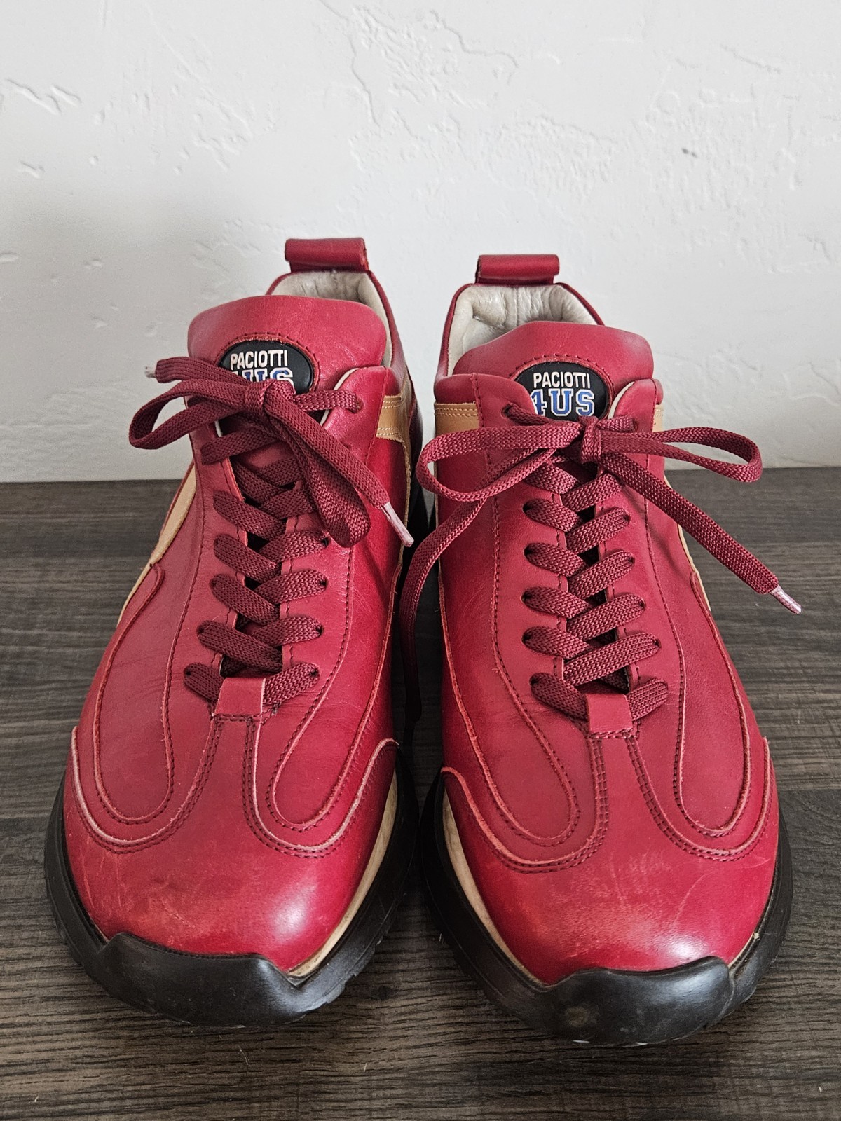 Clean Cesare Paciotti 4US Python Leather Red Lace… - image 2