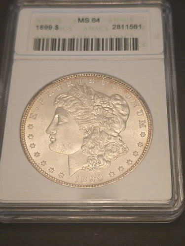 1899 Morgan Silver Dollar Anacs MS 64