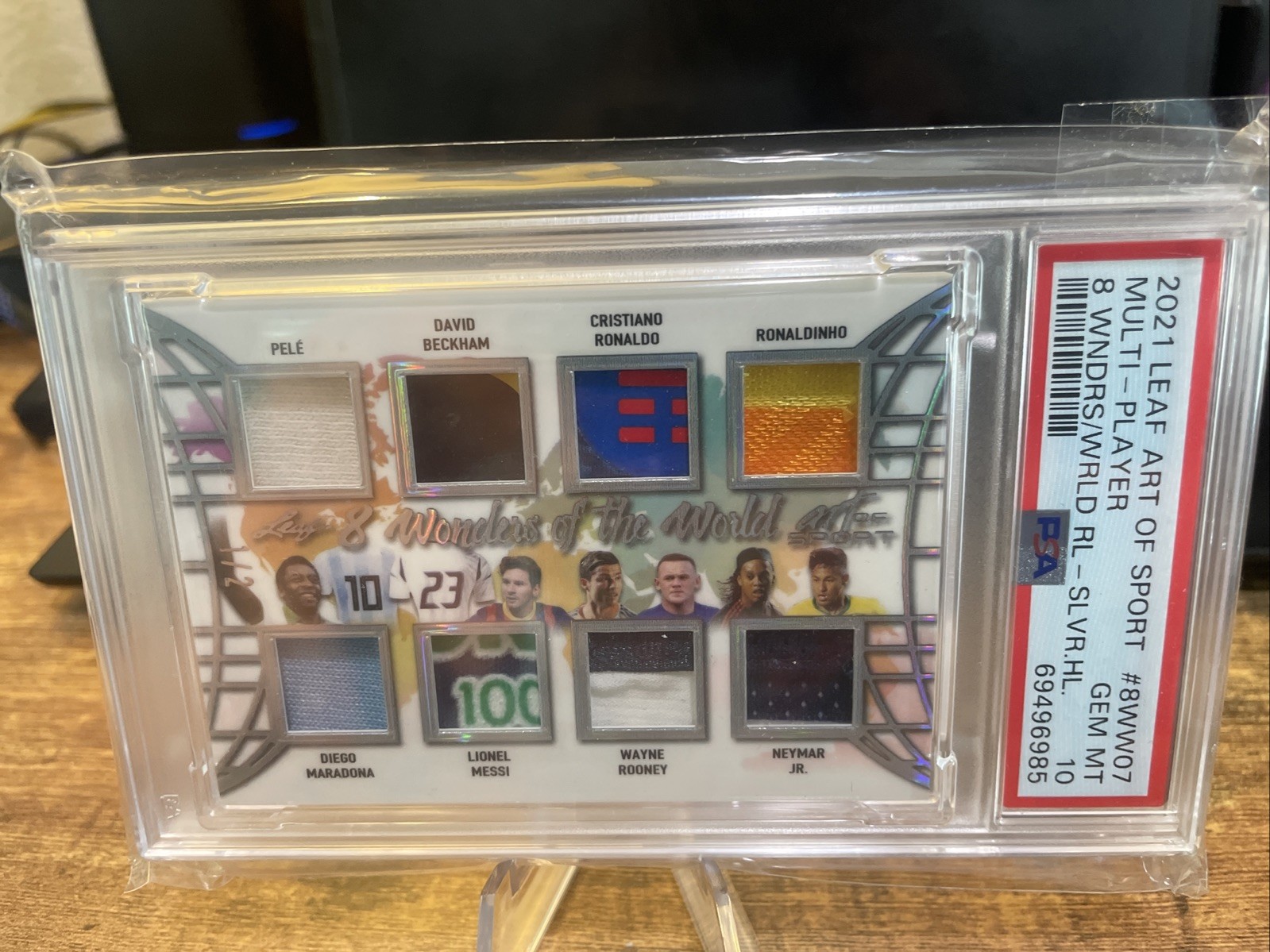 2021 Leaf Art of Sport 8 Wonders PSA 10 Pele Maradona Messi Ronaldo SSP #/2
