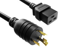 10ft NEMA L6-20P to IEC C19 PDU Power Cord, 12 AWG SJT Heavy Duty Locking, 20...